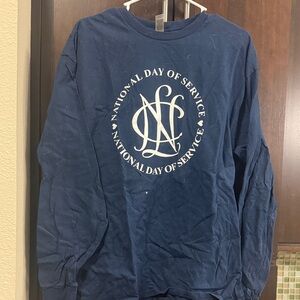 Gildan Navy Blue Long Sleeve Shirt